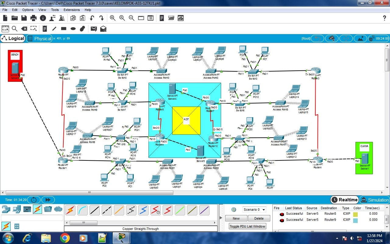Complex Network Topology Simulation — Cisco Packet Tracer